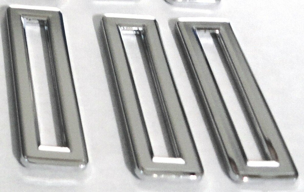 switch label bezel set(6) plain chrome plastic for Freightliner Classic FLD