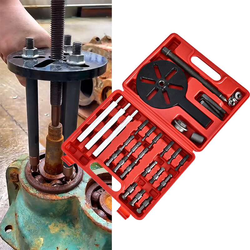 Three-jaw Puller Kit Inner Hole Removal Tool Bearing Disassembly with Box
