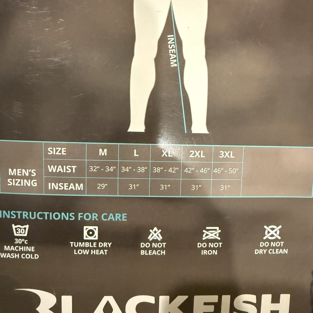 BLACKFISH Microflex Midlayer Thermal Bottom Size Medium, Moisture Wicking, Black