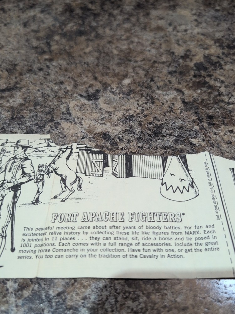 Vtg Fort Apache Playset Fighter Guide Marx