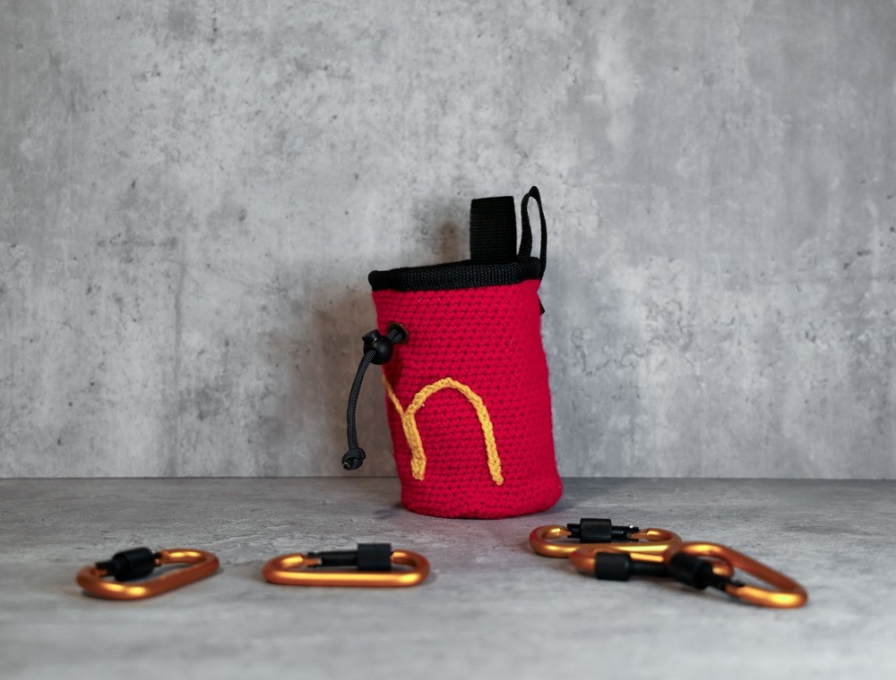 Handmade McClimb Crochet Chalk Bag