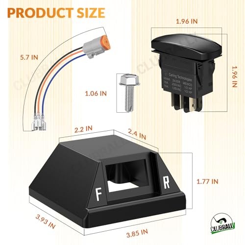 Golf Cart Forward Reverse Rocker Switch Forward Reverse Switch Kit with Wire