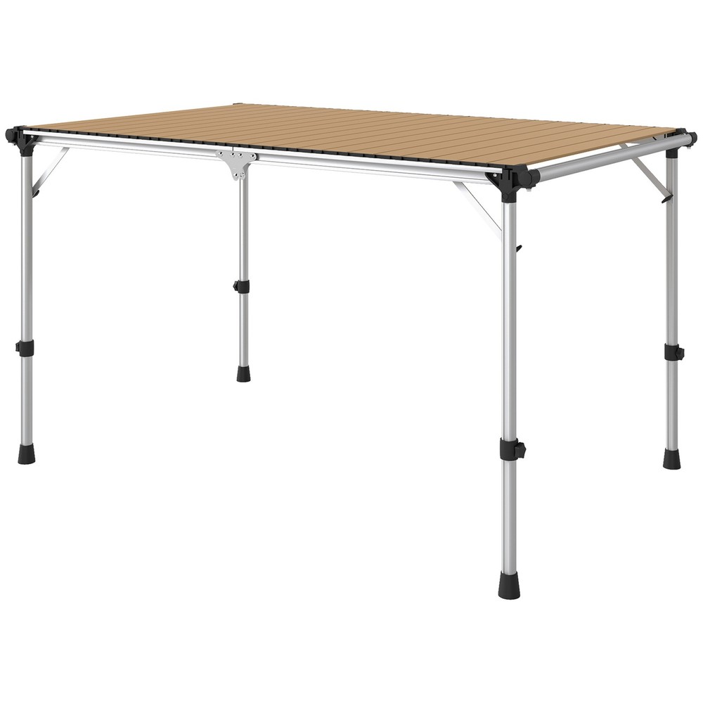 Foldable Table, Adjustable Height Aluminum Table for Picnic