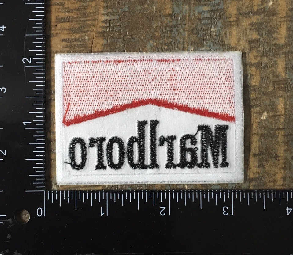 MARLBORO Cigarettes Racing Team Smoking Tobacco 3" Retro Logo Iron-On Patch