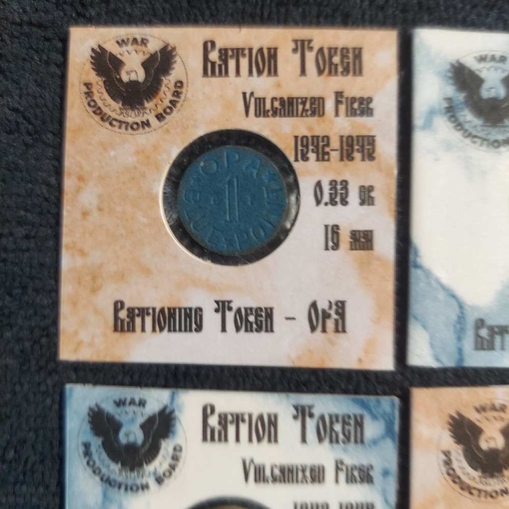 OPA Ration Points Tokens Red and Blue