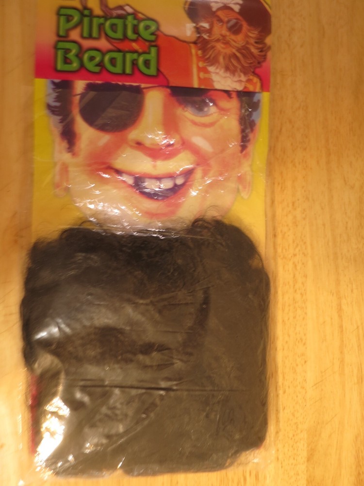 Plush Beard Pirate Costume Accessory Black Halloween