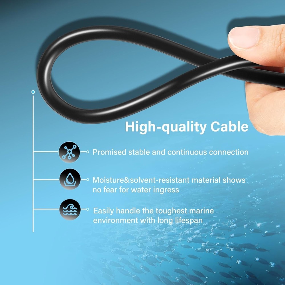 for Lowrance NMEA 2000 (N2K) 10m Drop Cable Backbone Cable Extension Cable,5-Pin