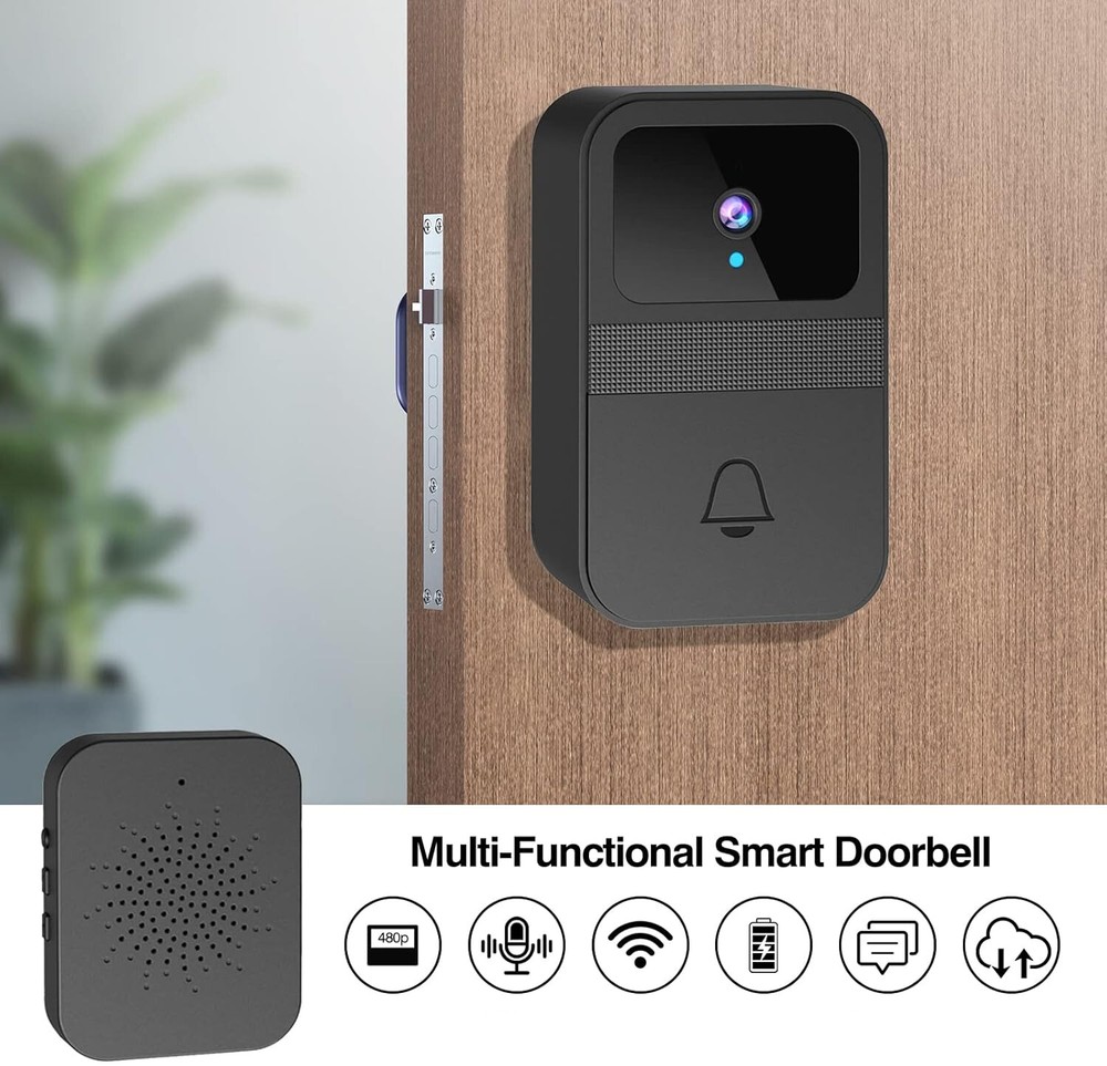 Wireless Security Smart Night Vision Doorbell Intercom Video Camera Door Chime