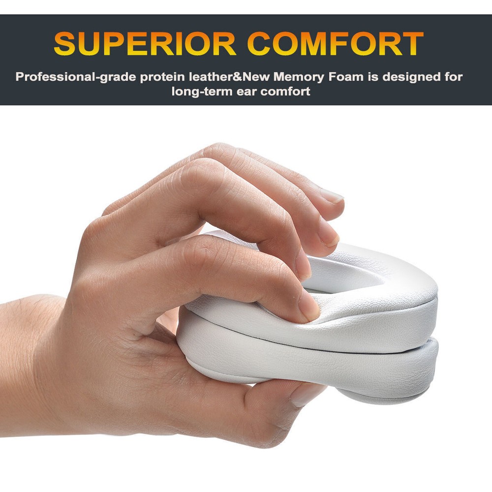Replacement Cushions Ear Pads for Beats Studio 3 / Studio 2 Memory Foam Adhesive