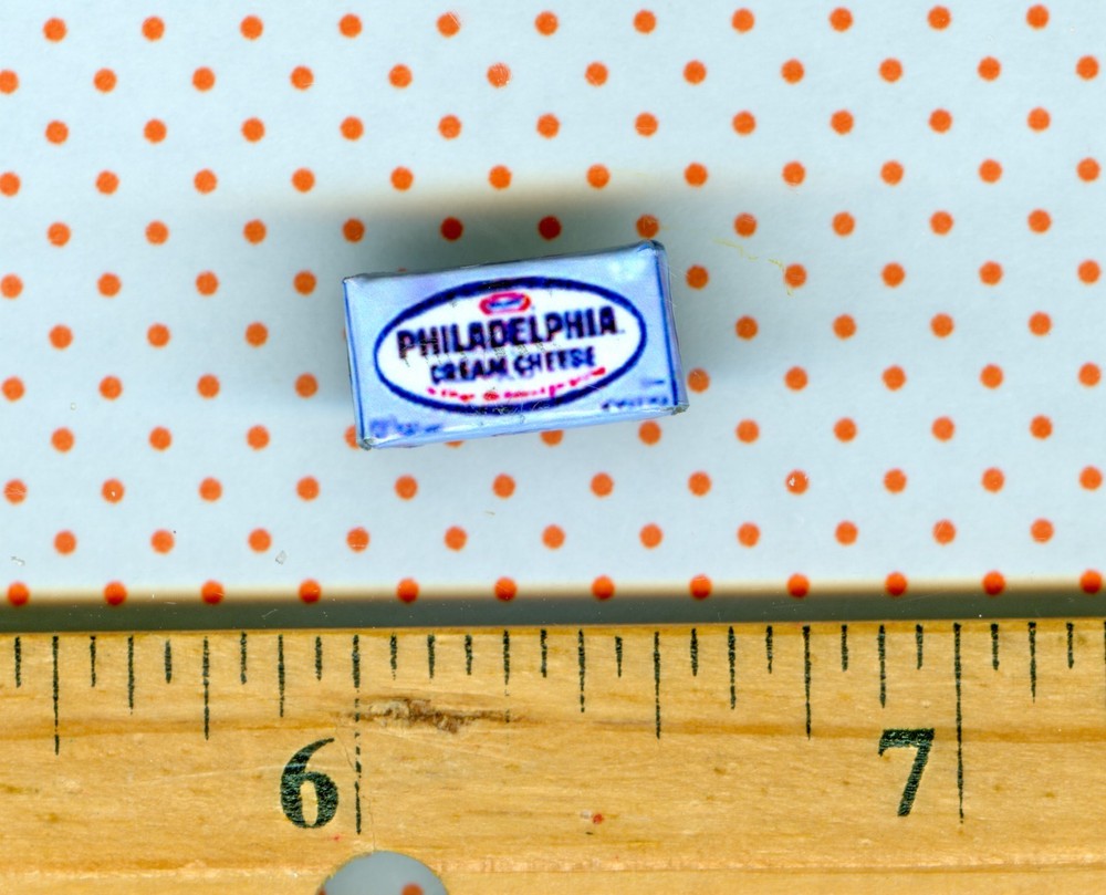Dollhouse Miniature  Size  Cream Cheese Box