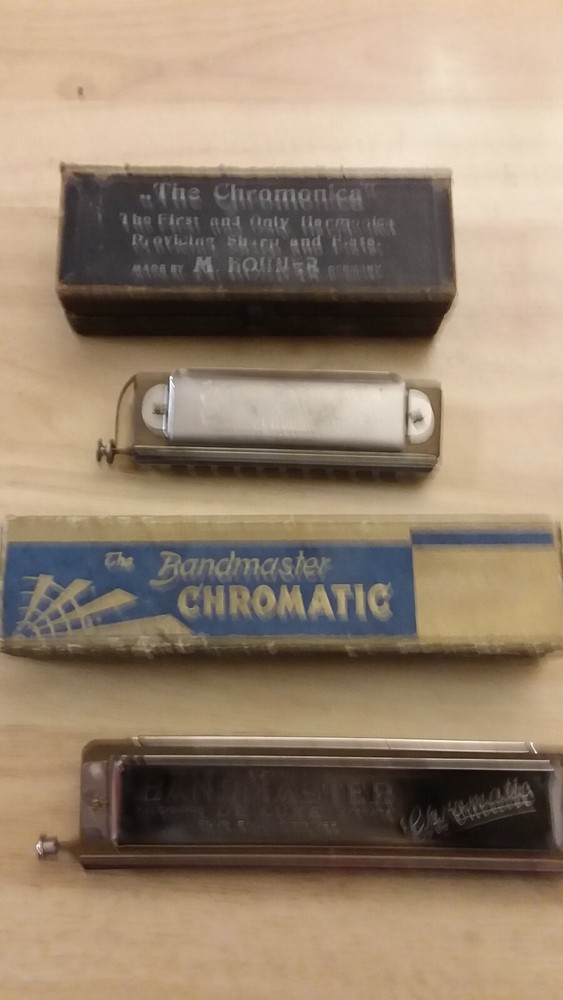 Antique Chromatic Harmonicas Project AS IS