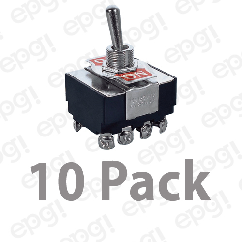 10 PACK - 4PST (ON/OFF) HEAVY DUTY TOGGLE SWITCH 15A-125V # ST97-10PK