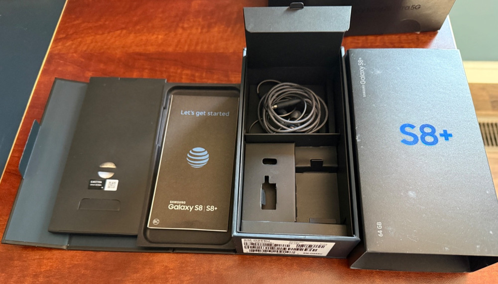 Samsung Galaxy S8+ Empty Box with OEM earbuds