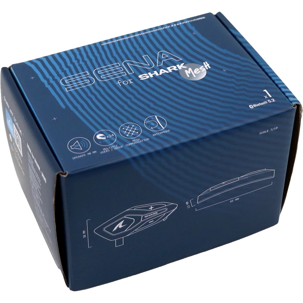 SENA FOR SHARK MOTORCYCLE HELMET MESH WAVE INTERCOM HEADSET SYSTEM - SINGLE PACK