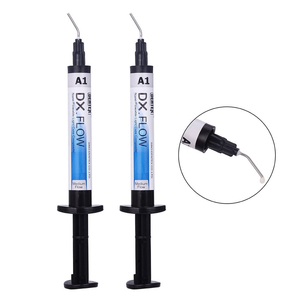 Dentex Dental Flowable Light Cure Composite Resin A1 Medium Flow