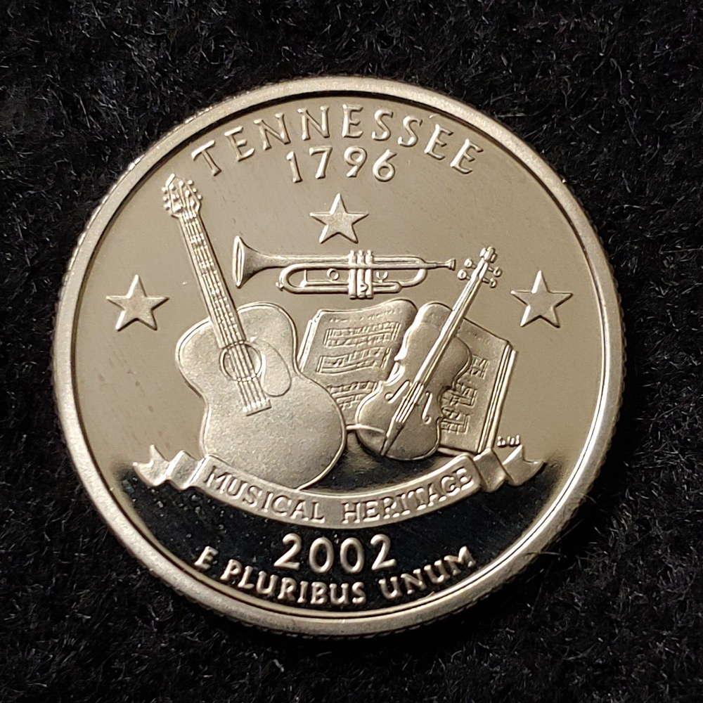 2002-S Tennessee State Clad S Proof Quarter uncirculated