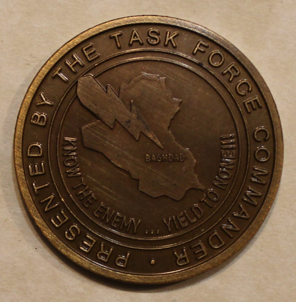 Task Force HURRICANE Operation IRAQI FREEDOM Commander Army Challenge Coin