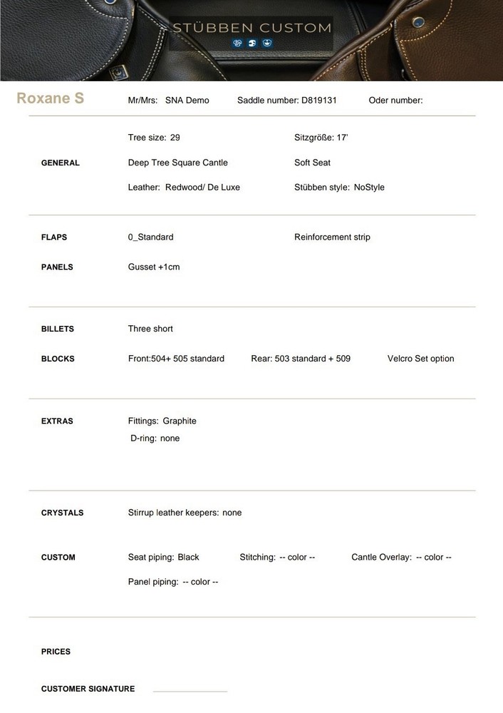 Stubben Roxane Jumping Saddle 17/28