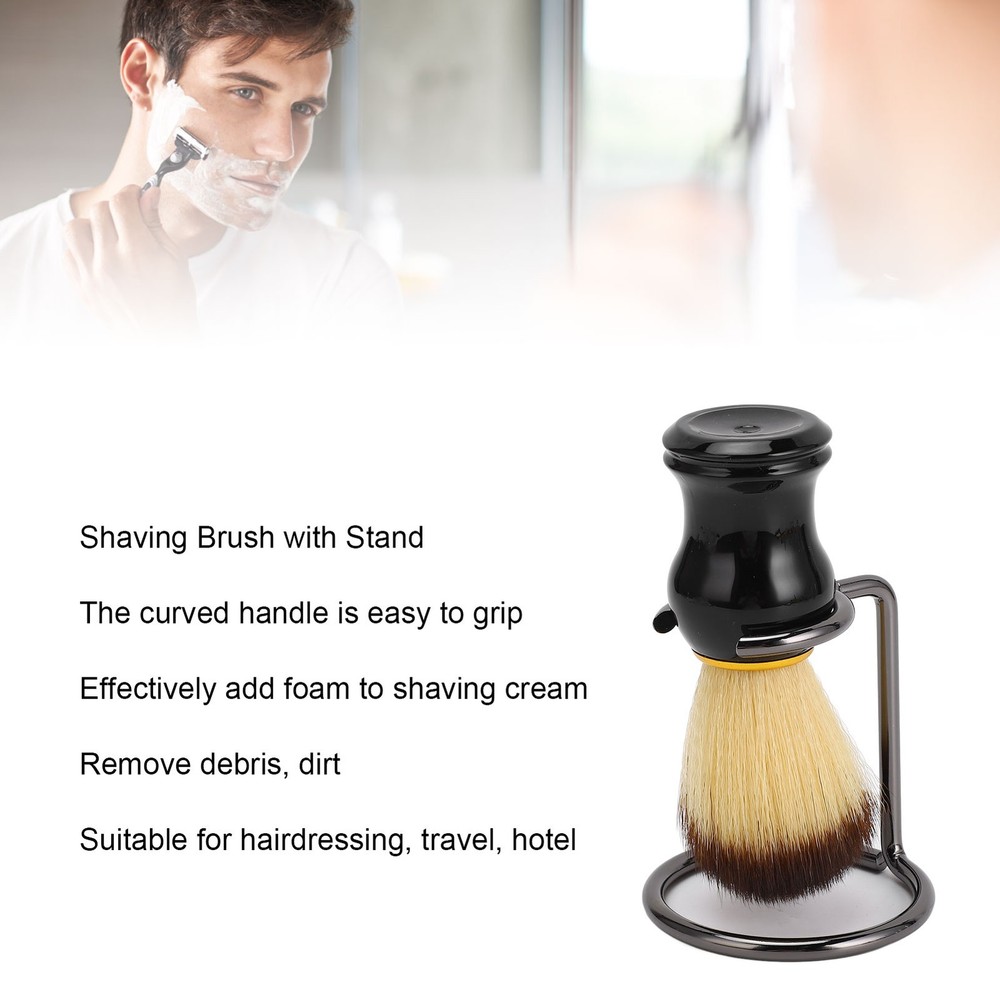 Curved Handle Shaving Brush Set For Comfortable Shaving Experience