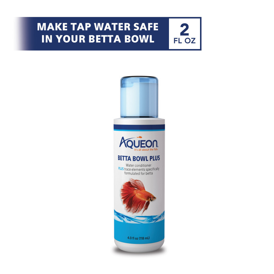 Aqueon Betta Bowl Plus 4 oz Water Conditioner PLUS Trace Elements for Betta Fish