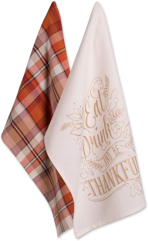 Fall Basics Kitchen Dishtowel Collection Printed & Plaid Fall Dish Towel Set
