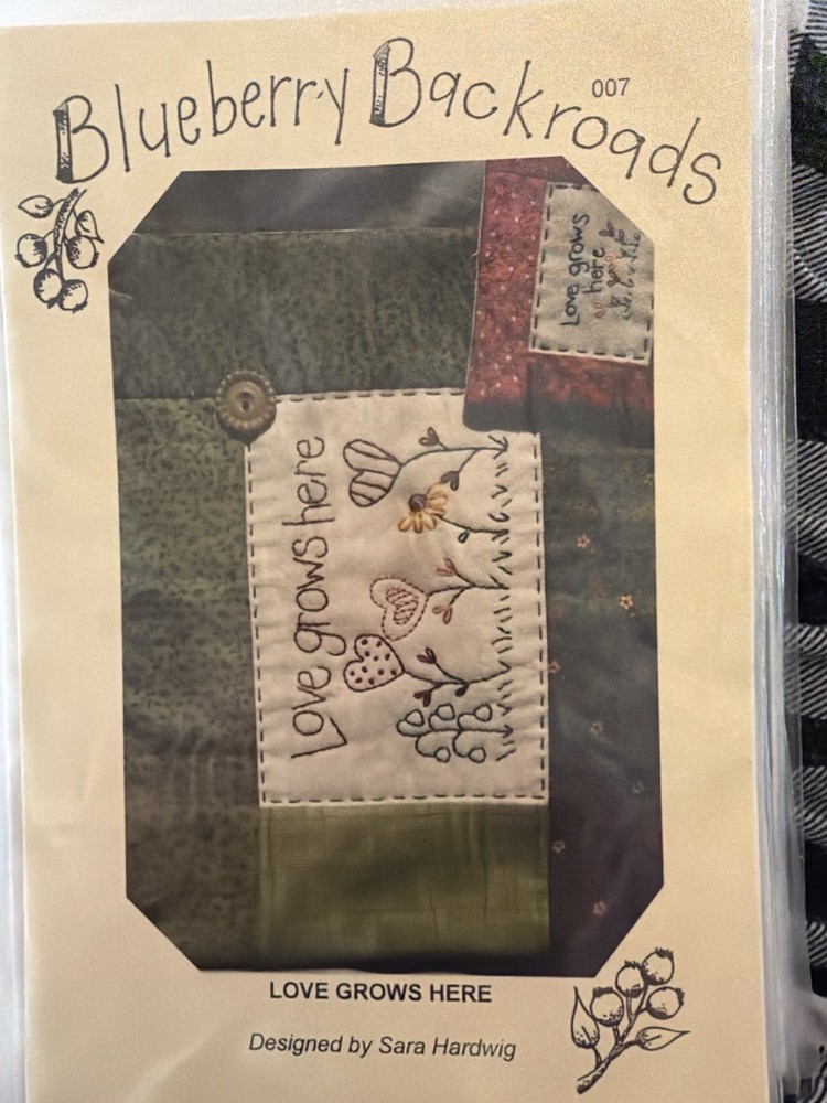 Blueberry Backroads Love Grows Here Embroidery Pattern 007