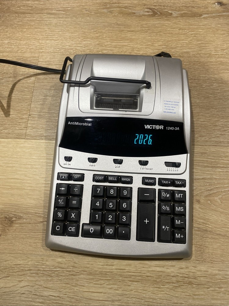 Victor 12-Digit Desktop Adding Machine - 1240-3A - excellent condition