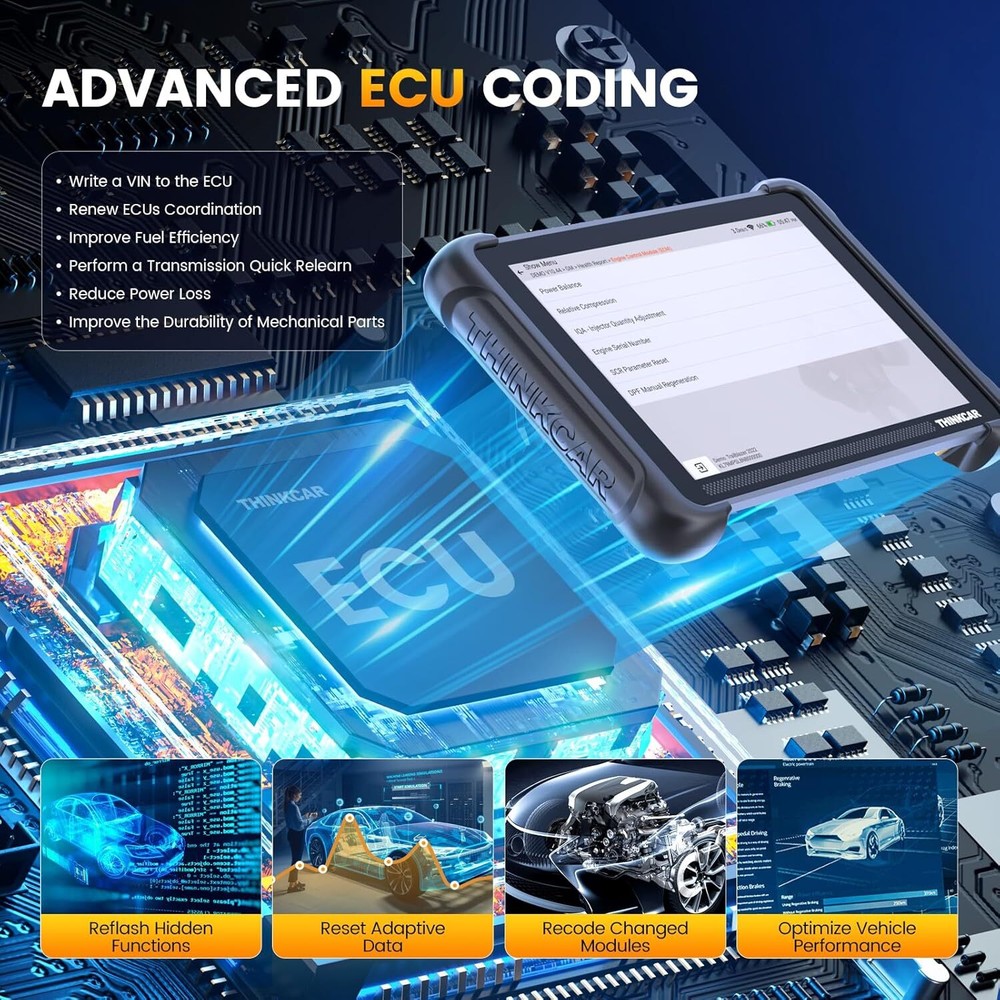 ThinkScan 689BT Bidirectional OBD2 Diagnostic Scanner ECU Coding CANFD/DOIP/FCA