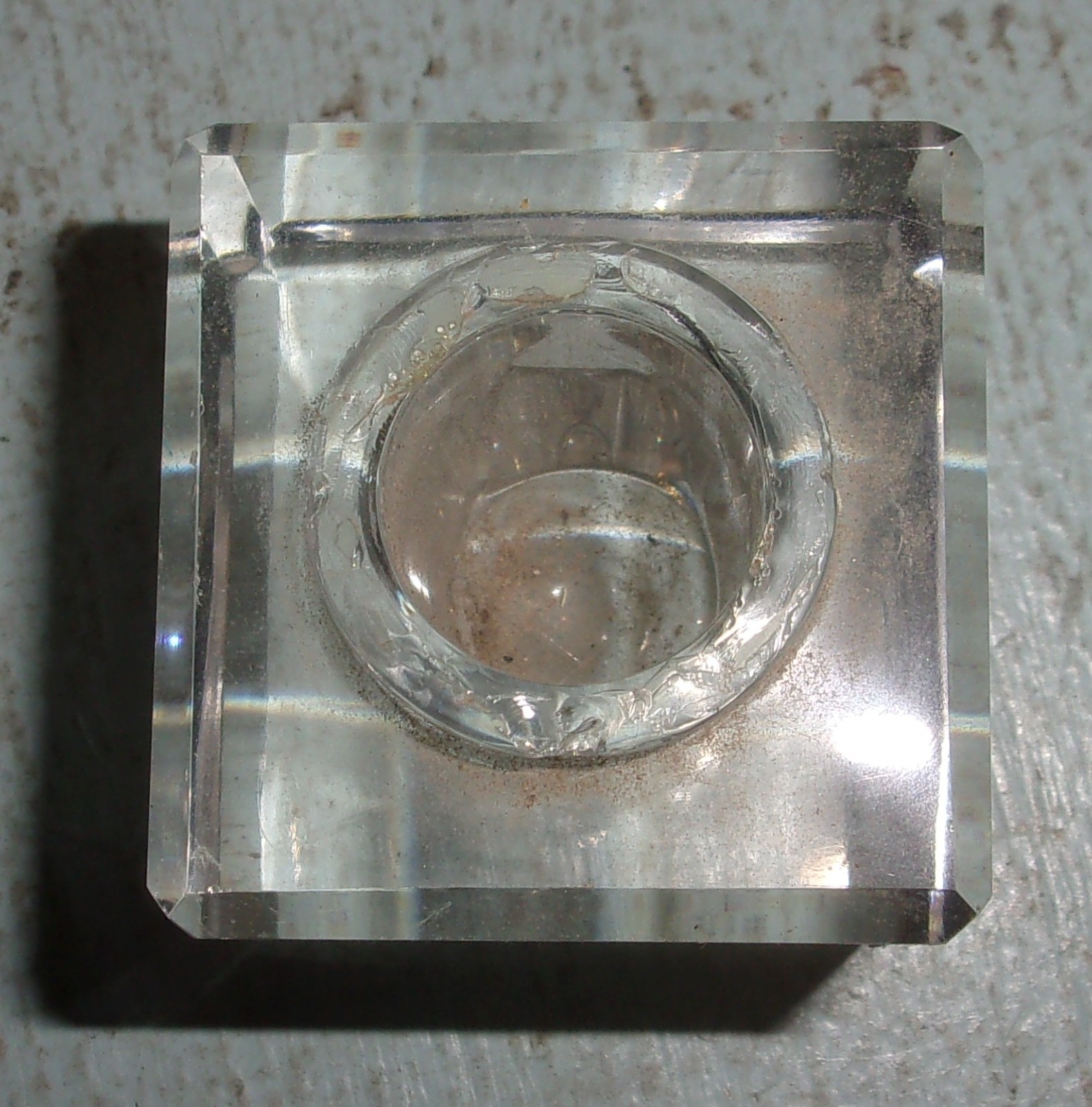 Montblanc Germany Lead Crytal Inkwell As Is