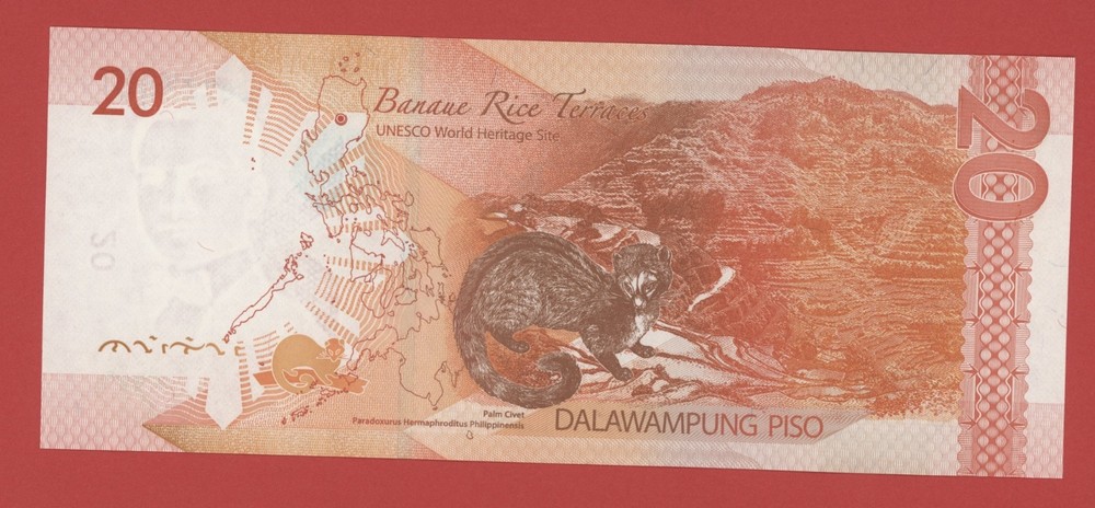 PHILIPPINES 20 PISO 2010 PICK # 206 UNC.