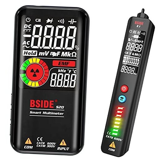 BSIDE Multimeter & Voltage Tester Kit, Rechargeable S20 with Voltage Detector