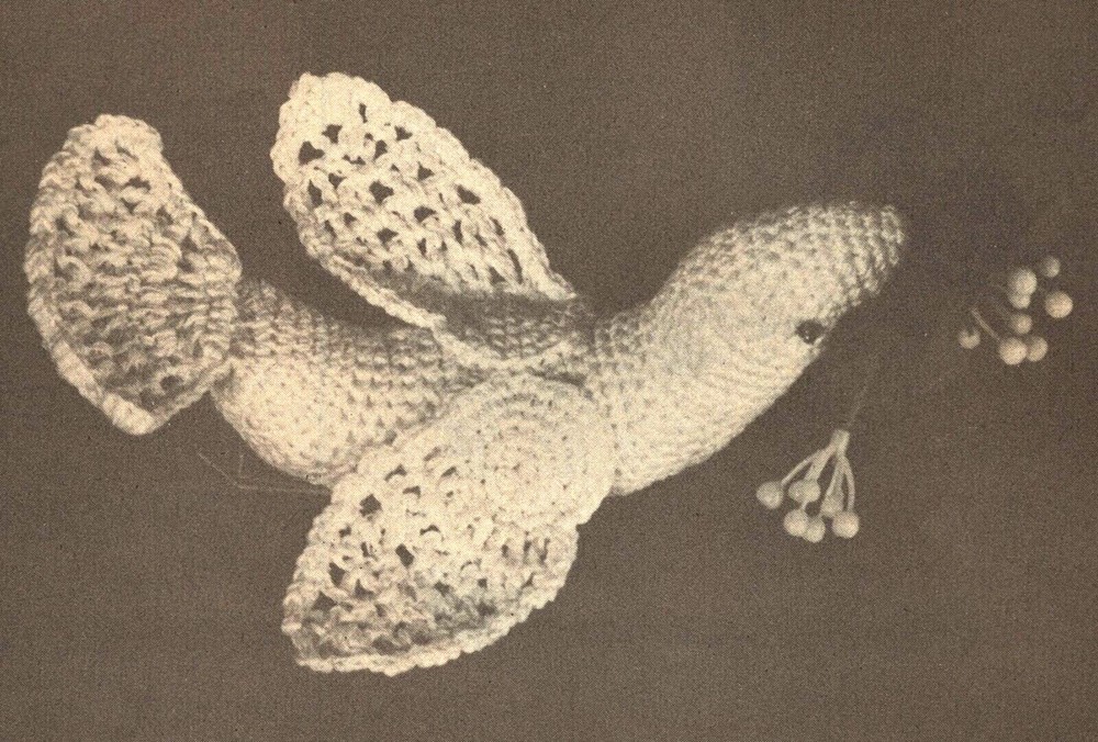PRETTY Christmas Peace Dove/Decor/CROCHET PATTERN INSTRUCTIONS ONLY