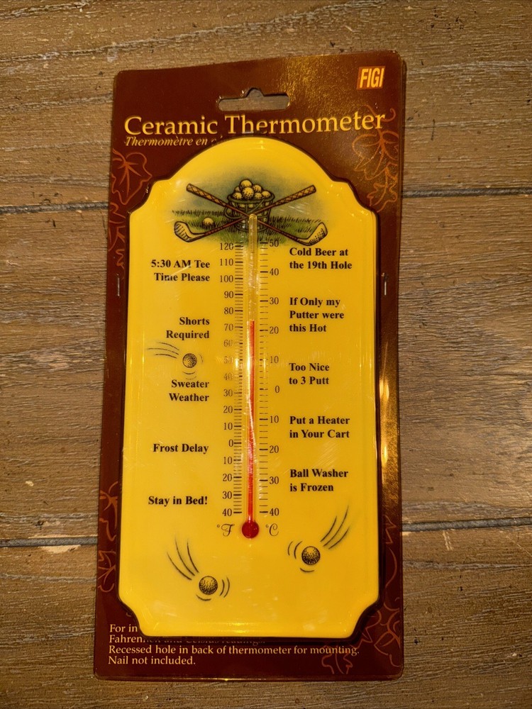 Figi Graphics Golf Ceramic Thermometer