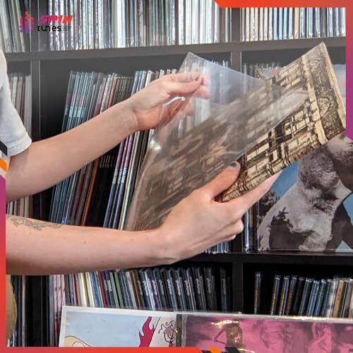 100 Pack Outer Sleeves - Turntable Vinyl Record sleeve, Transparent