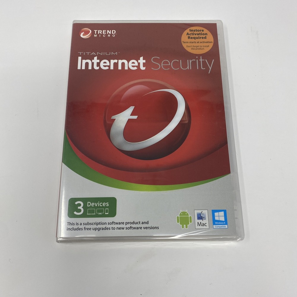 Trend Micro Titanium Internet Security 3 Devices Apple Windows Android 2013-NEW