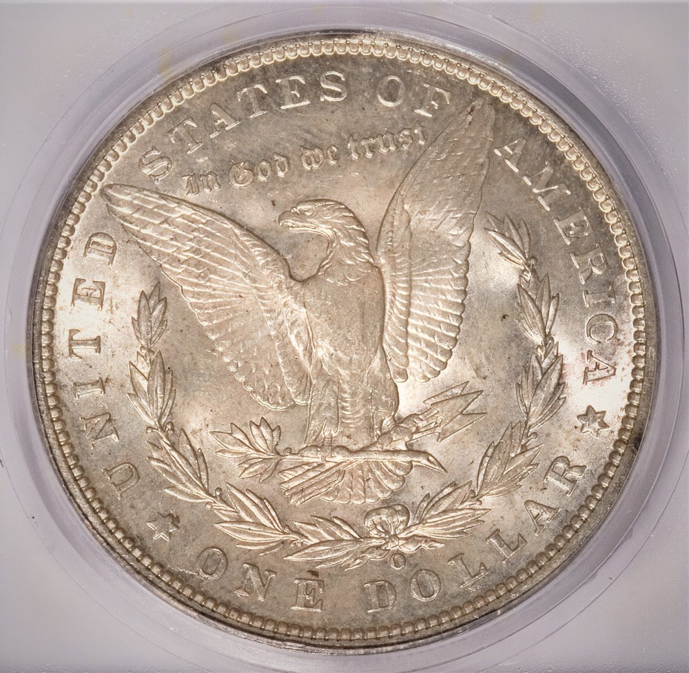 1890-O MORGAN DOLLAR ICG MS64