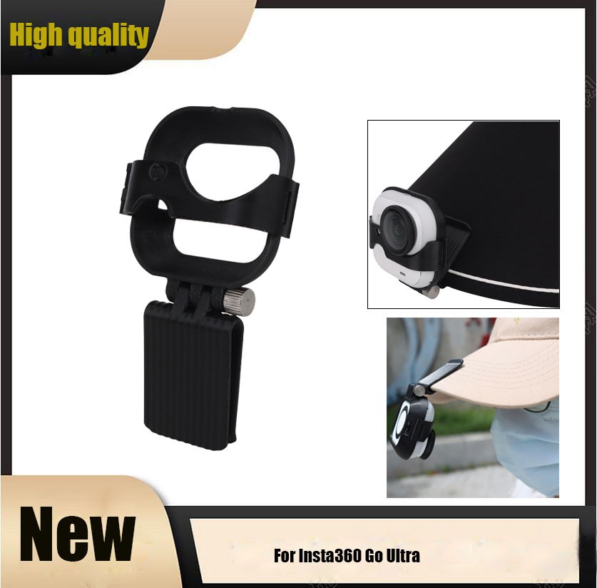 Adjustable Angle Hat Clip Mount For Insta360 Go Ultra Camera Desktop Base SUK