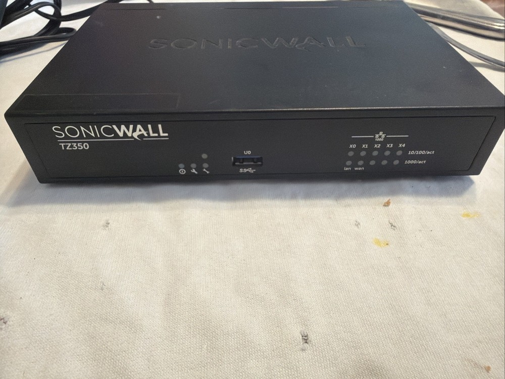 SonicWALL TZ350 Firewall Network Appliance (APL28-0B4) w/ Adapter
