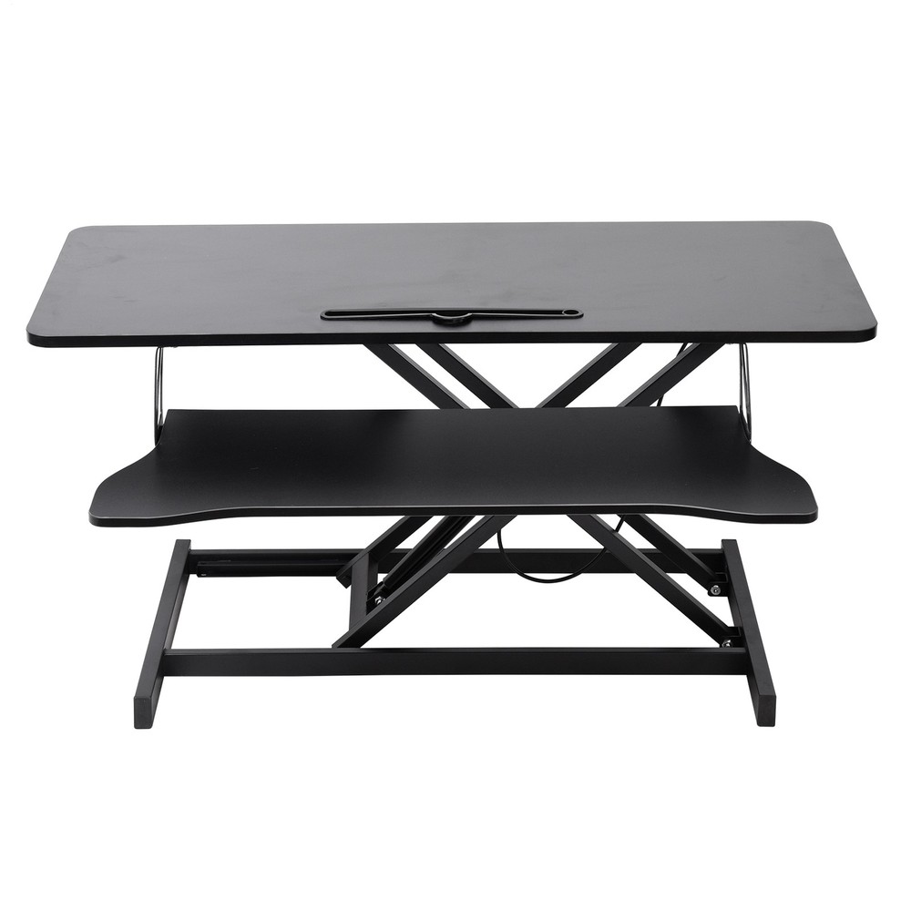 NAFE Home Office 37" Height Adjustable Desk Converter Computer Desk Riser