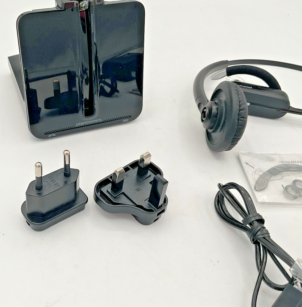 Plantronics C054A Wireless Headset System DECT COMPLETE CLEAN Fast Free Shipping