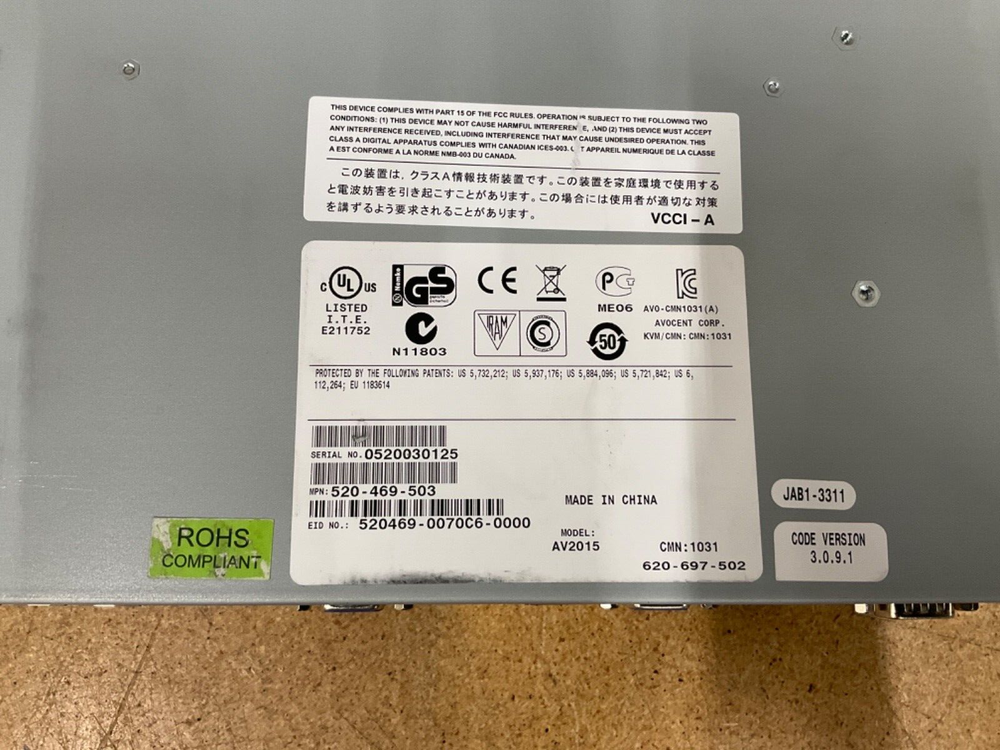 Avocent AutoView 2015 Switch 520-469-503