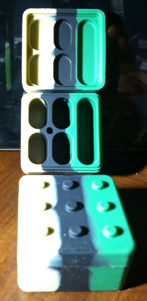 Silicone Container 2" Divided Compartments Stackable Block 26ml