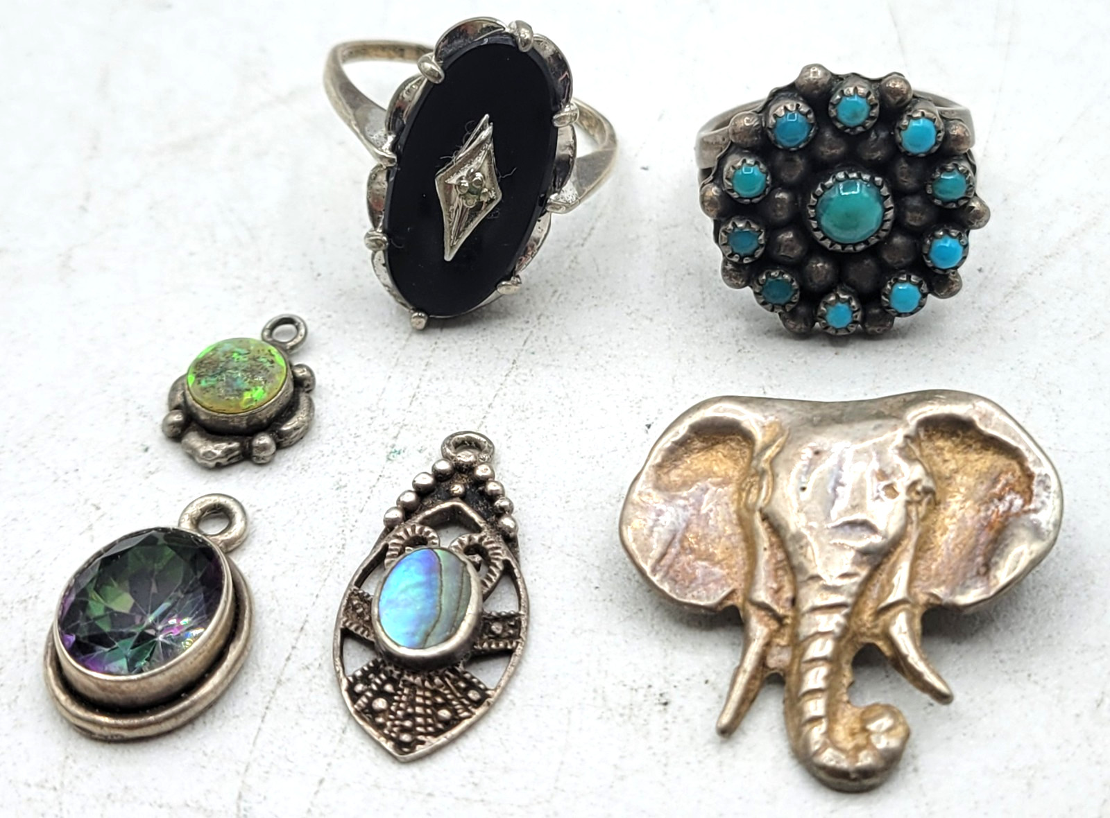 Sterling Silver 6 Piece Jewelry Lot