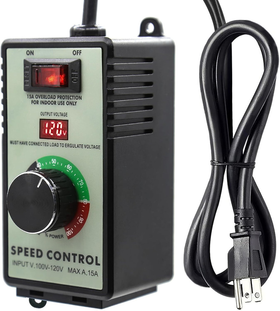 AC Motor Variable Speed Controller 120V 15A 4000W with Overload Protection Switc