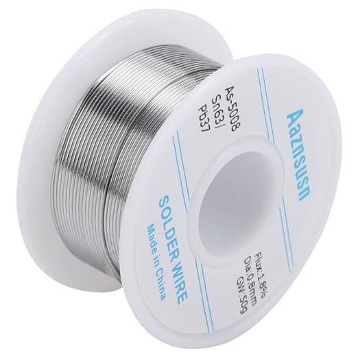 63-37 Tin Lead Rosin Core Solder Wire for Electrical Soldering (0.8mm 50g)