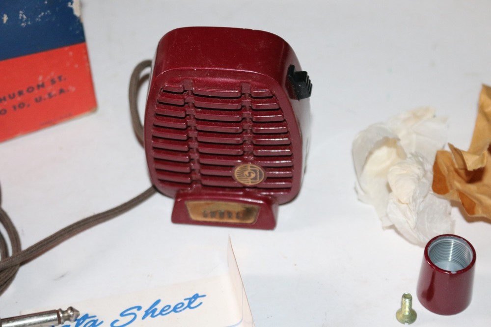 Vintage Sure crystal microphone model 710S Rex w/ original box & instructions