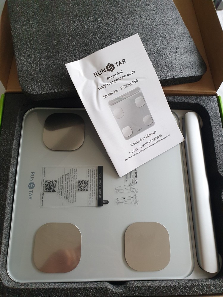 RunStar Smart Scale for 28 Body Composition Analysis Digital Display 8-Electrode