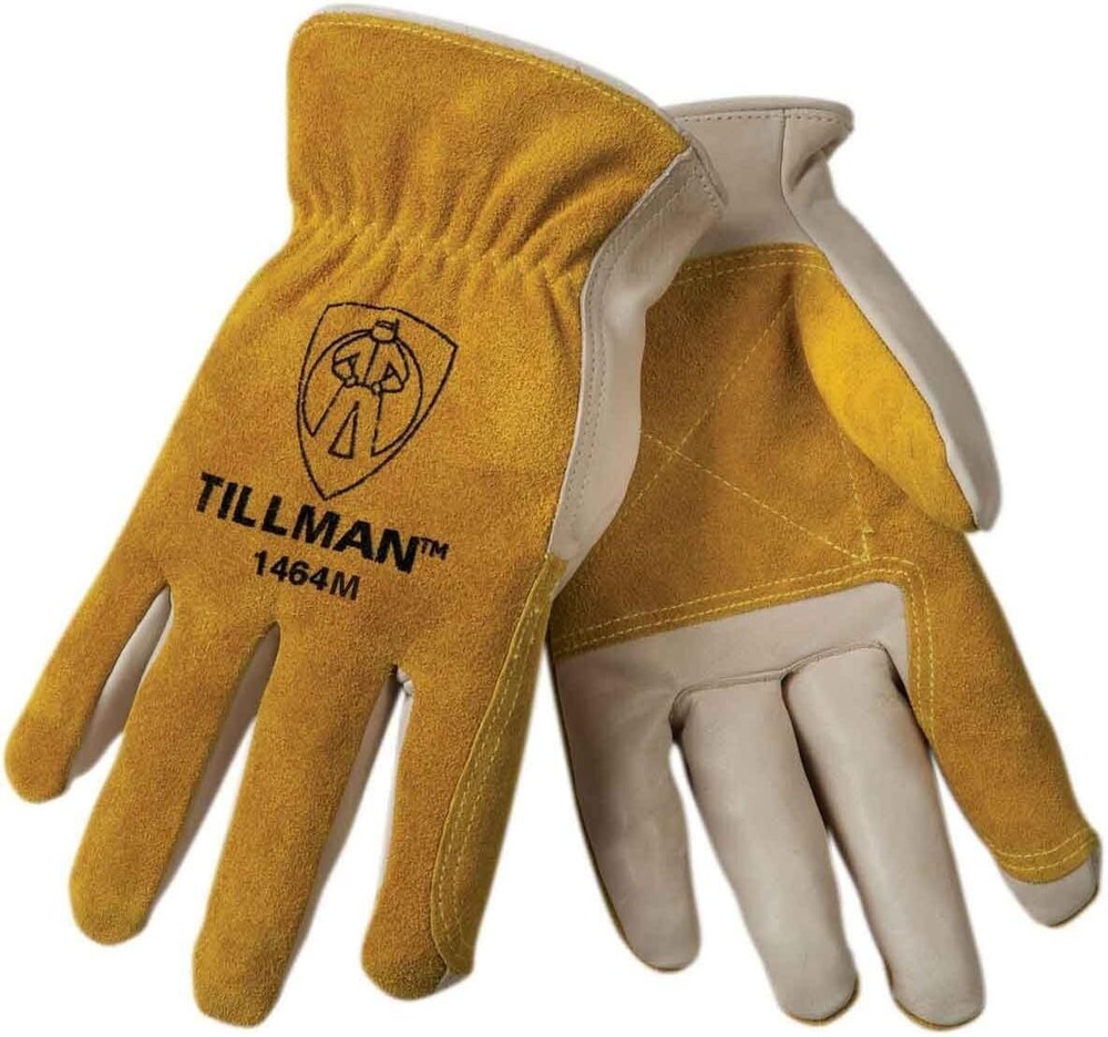 1464 Top Grain Cowhide/split Drivers Gloves Medium Yellow