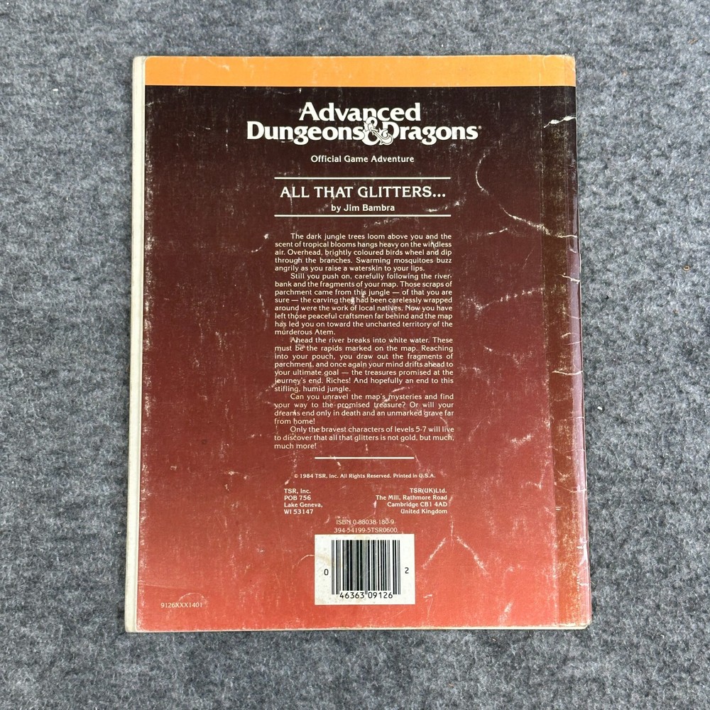 AD&D Module UK6 All That Glitters... TSR 9126 - 1984