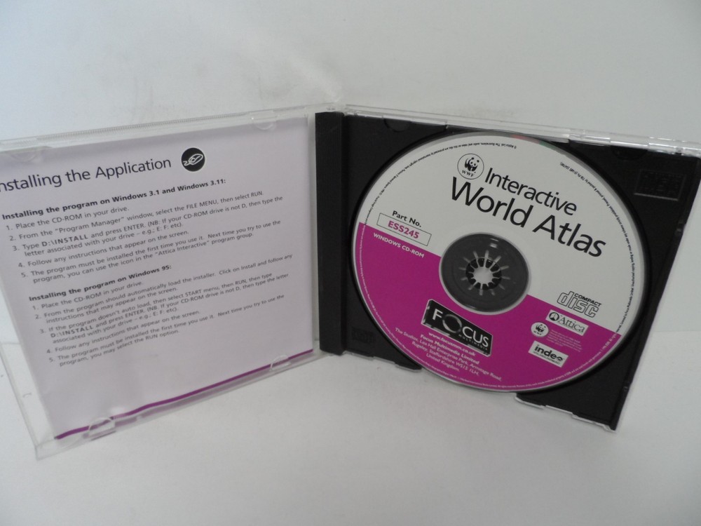 FOCUS MULTIMEDIA - INTERACTIVE WORLD ATLAS - CD-ROM